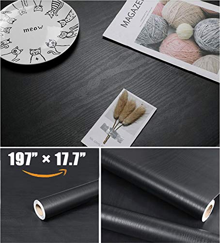 197×17.7-Black-Wood-Wallpaper-Wood-Black-Wallpaper-Peel-and-Stick-Wallpaper
