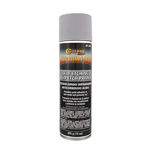 Custom Coat Super Acid Etch Primer - Giant 15 Ounce Spray Can - Gray - Automotive and Industrial Primer - Great for use on Bare Metal Areas Before applying Truck Bed Liner