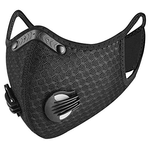 Dukars-Sports-Mask-Dustproof-Mask-Activated-Carbon-Filtration-Exhaust-Gas-Anti-Pollen-Allergy-PM2.5-Workout-Running-Motorcycle-Cycling-Mask