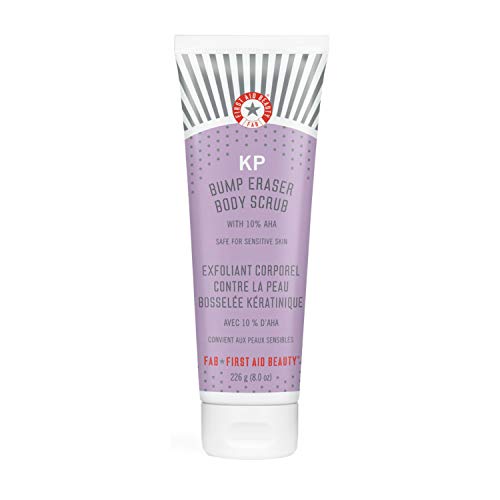 First Aid Beauty KP Bump Eraser Body Scrub with 10% AHA: Vegan Body Scrub to Decongestant Pores and Gently Exfoliate the Skin (8 oz)
