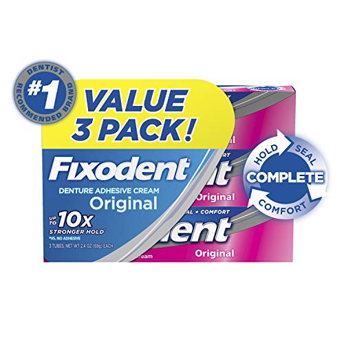 Fixodent-Complete-Original-Denture-Adhesive-Cream-2.4-oz-3-Pack-Packaging-May-Vary