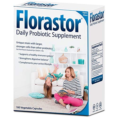 Florastor Daily Probiotic Supplement for Men and Women – Saccharomyces Boulardii lyo CNCM I-745 (250 mg; 100 Capsules)