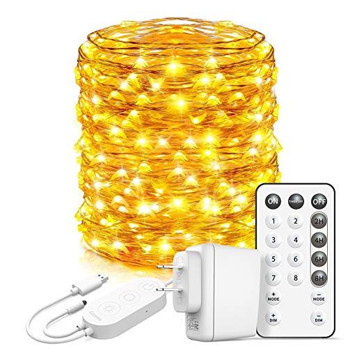 Govee-Led-Fairy-Lights-Bedroom-66-Feet-Fairy-Lights-Plug-in-200-LEDs-Remote-Control-Fairy-Lights-with-8-Scence-Modes-4-Timing-Options-USB-Fairy-Lights-for-Indoor-Outdoor-Decoration-Warm-White
