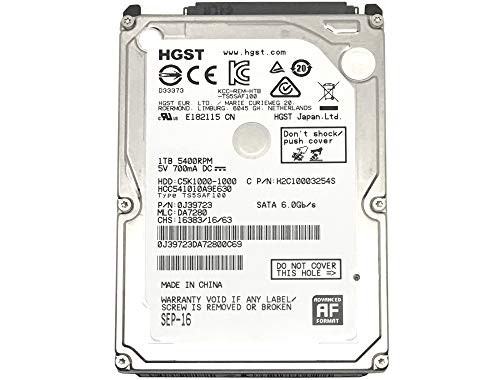 HGST HCC541010A9E630 1TB 5400RPM 8MB SATA 6Gb/s (9.5mm) 2.5inch Notebook Hard Drive - 3 Year Warranty
