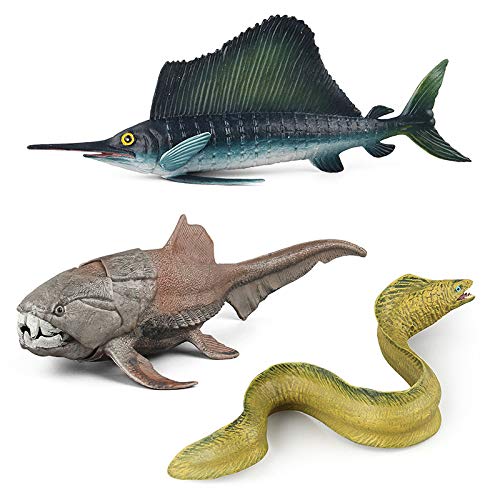 Hibon-Simulated-Deep-Sea-Life-Animals-Figurines-Realistic-Plastic-Deep-Ocean-Animals-Model-for-Collection-Science-Educational-Props-EEL-Sailfish-Dunkleosteus-Set-of-3