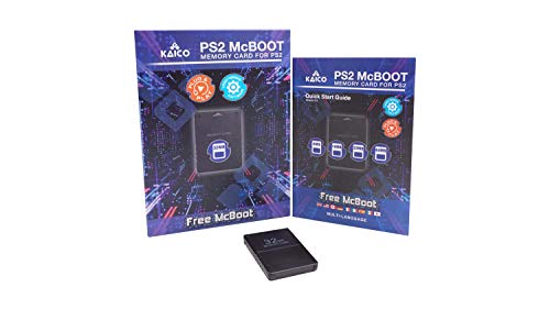 Kaico Free Mcboot 32MB PS2 Memory Card Running FMCB PS2 Mcboot 1.966 for Sony Playstation 2 - FMCB Free Mcboot Your PS2 - Plug and Play - Playstation 2 CFW McBoot 1.966