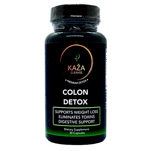 Kaza Cleanse Colon 15 Day Quick Cleanse - Supports Weight Loss, Constipation Relief, Eliminates Digestive Waste (30 Capsules)