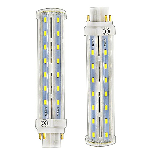 Lustaled-4-Pin-GX24QGX24-LED-Lights-12W-LED-G24Q-Base-PL-Retrofit-Lamp-Daylight-6000K-Gx24-Light-Bulbs-26W-CFL-Equivalent-for-Ceiling-Fixtures-Wall-Sconces-Porches-Remove-The-Ballast-2-Pack