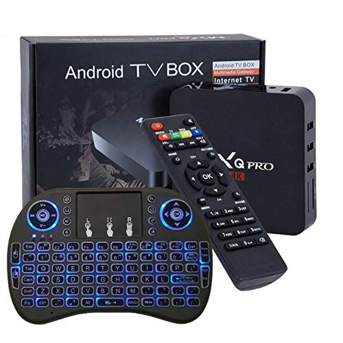 MX Pro 4K Android 7.1 TV Box 1GB 8GB RK3229 Quard-core Wi-Fi Embedded UHD 4K H.264 Media Center Smart OTT TV Box Android Mini PC with Wireless Keyboard Remote (Backlit) TTV Box