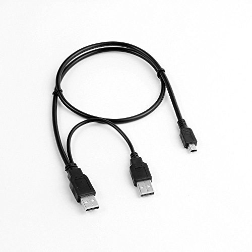 MaxLLTo USB Y Charger Data Cable Cord for EMC Iomega eGo USB 2.0 Portable Hard Drive HDD