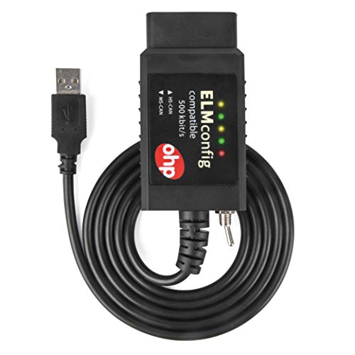 OHP ELMconfig FORScan OBD2 Adapter - ELM327 USB Scanner for Ford and Mazda