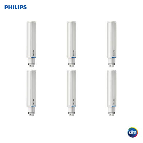Philips LED 535350 Dimmable Energy Saver PL-C/T Light Bulb: 850-Lumen, 2700-Kelvin, 8.5 (26-Watt Equivalent), 4-Pin G24Q/GX24Q Base, Frosted, Soft White, 6-Pack - for Horizontal Installation Only