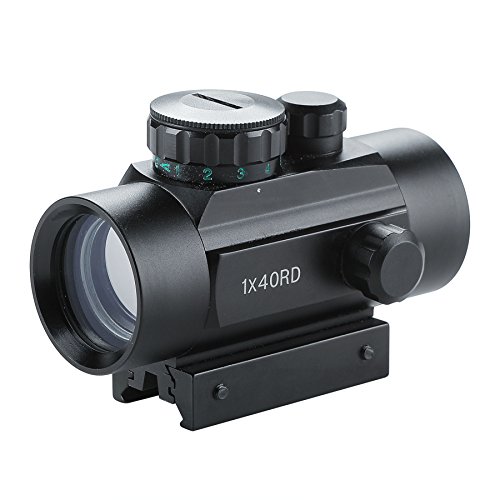 Pinty Tactical 1x40mm Reflex Red Green Dot Sight Riflescope with Free 20mm Mount Rails