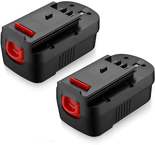 Powerextra 2 Pack 3.7Ah 18Volt HPB18 Replacement Battery Compatible with Black and Decker HPB18 HPB18-OPE 244760-00 A1718 FS18FL FSB18 Firestorm Black & Decker 18 Volt Battery