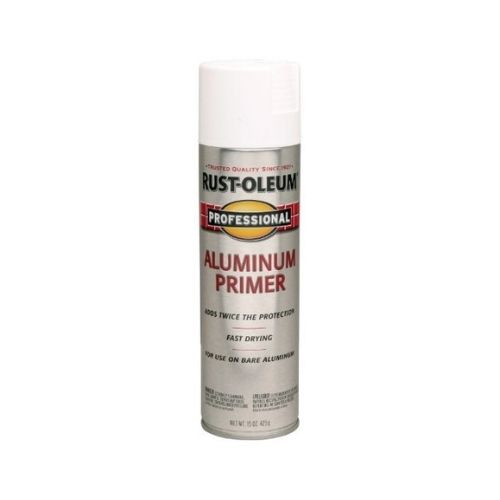 Rust-Oleum 254170A3 Professional Aluminum Primer Spray, 3 Pack, Flat White, 3 Count