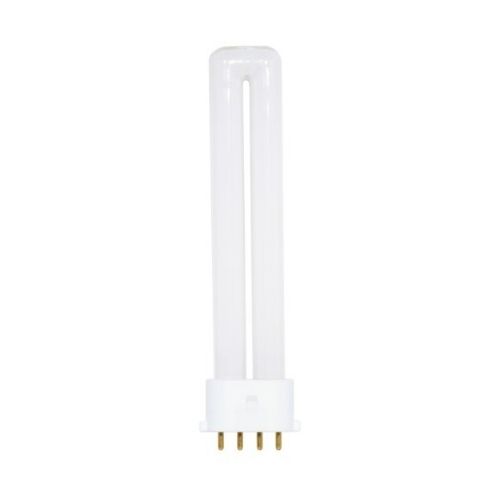 Satco S8365 4100K 9-Watt 2G7 Base T4 Twin 4-Pin Tube for Electronic and Dimming Ballasts