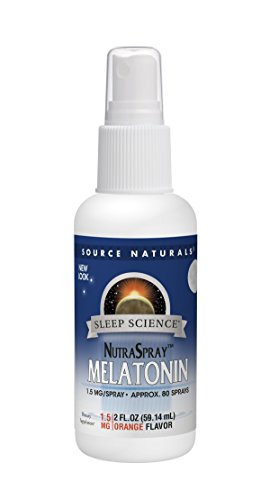 Source Naturals Sleep Science Melatonin NutraSpray 1.5mg Orange Flavor - 2 Ounces