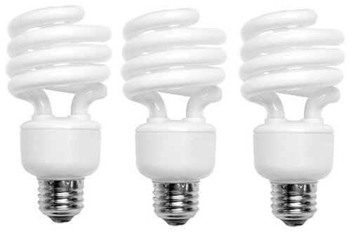 TCP 60W Equivalent CFL Mini Spring A Lamp, Daylight (5000K) Spiral Light Bulb (10 Pack)