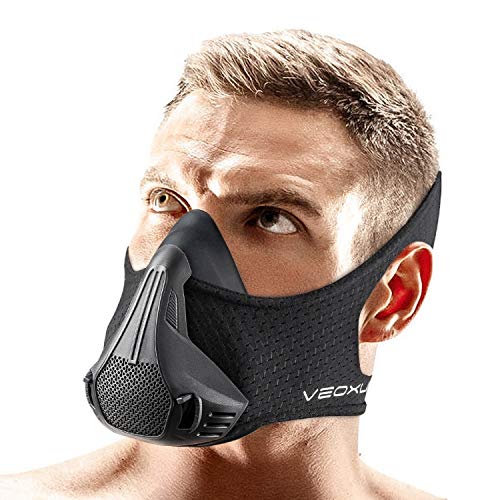 VEOXLINE-Training-Device-Mask-24-30-Breathing-Resistance-Levels-Sport-Workout-Running-Biking-Fitness-Jogging-Cardio-Exercise-for-Men-Women-Imitate-Workout-at-High-Altitudes
