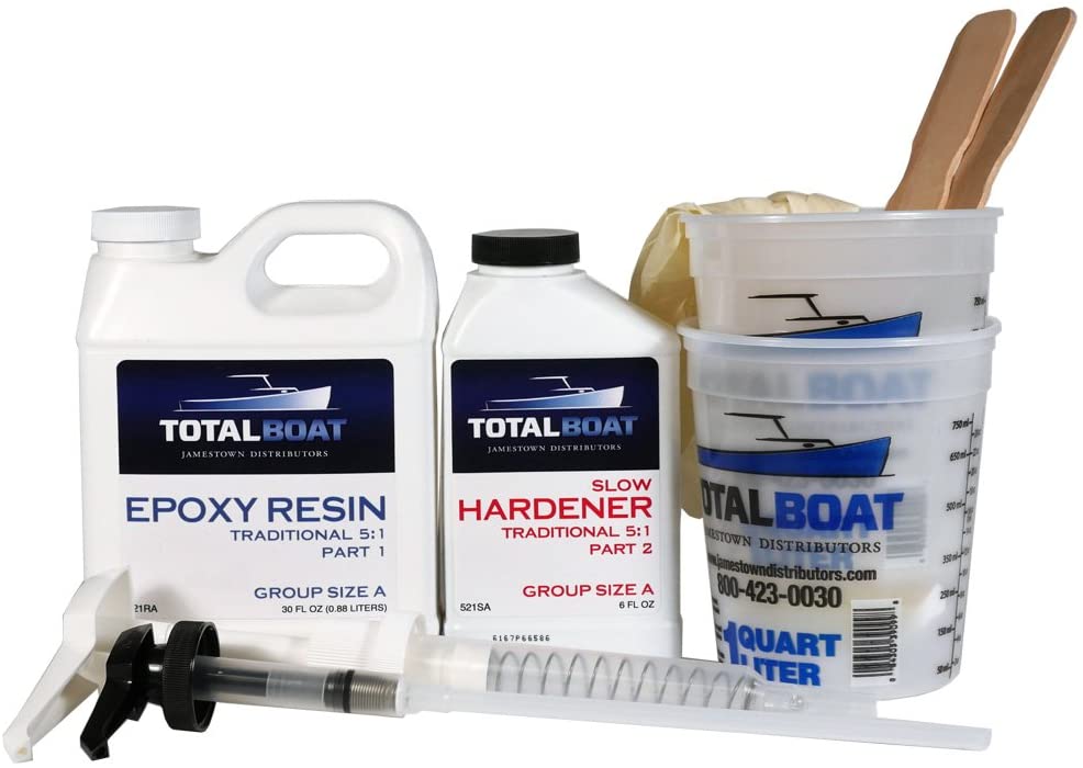 TotalBoat 5:1 Epoxy Resin Kits, Marine Grade Epoxy for Fiberglass and Wood Boat Building and Repair