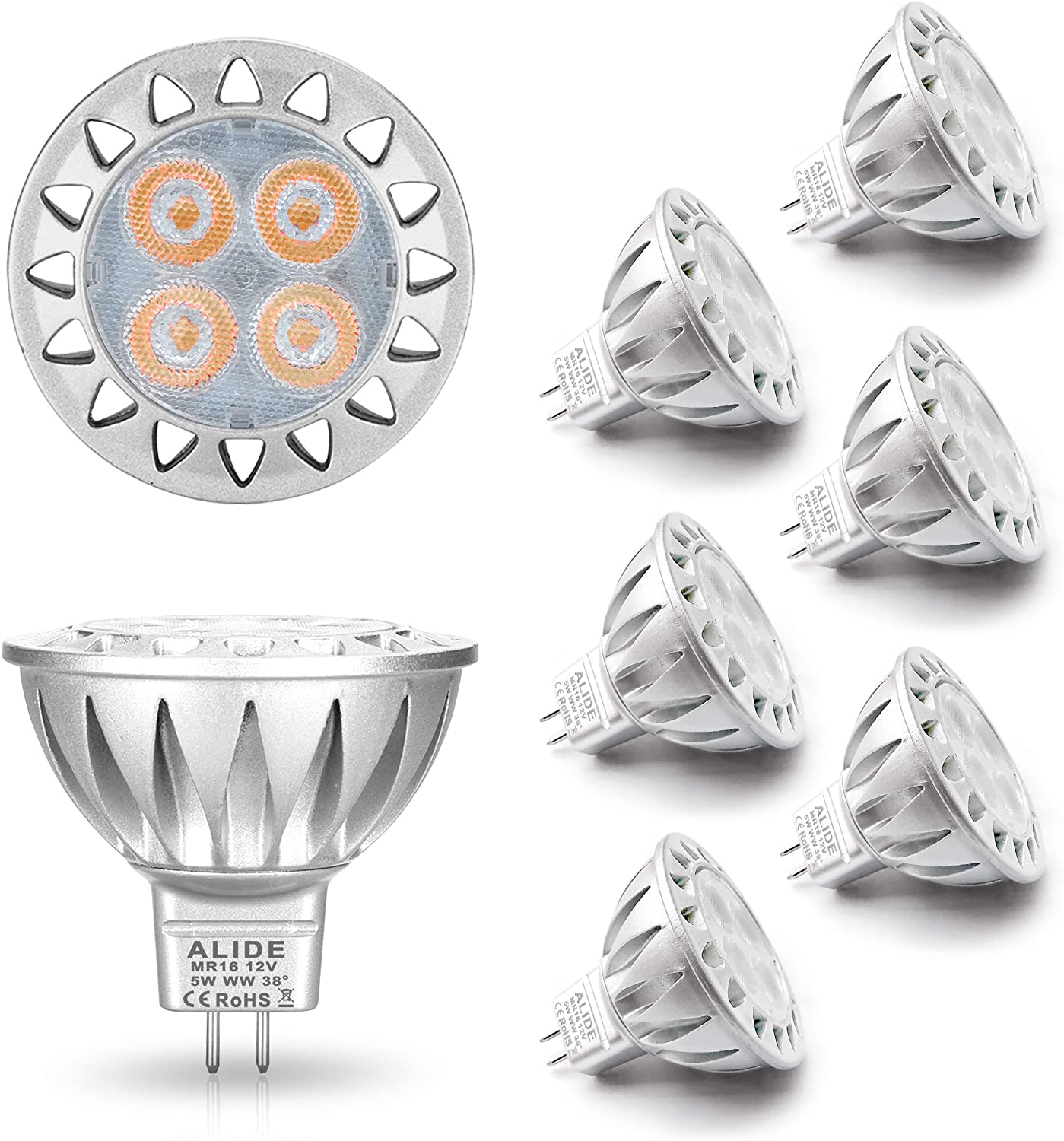 ALIDE MR16 Led Bulbs 5W Replace 20W 35W Halogen Equivalent
