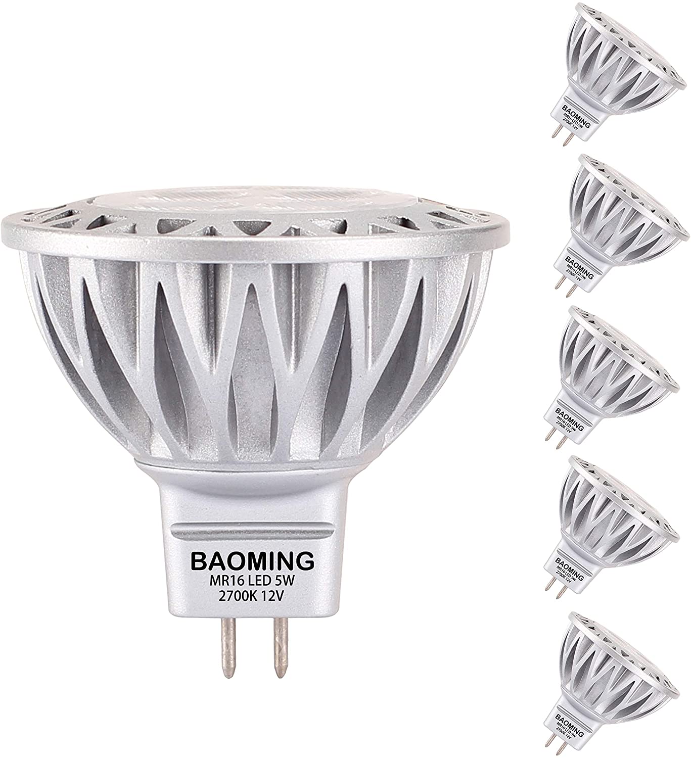 BAOMING MR16 LED Bulb 5W, 50 Watt MR16 Halogen Equivalent