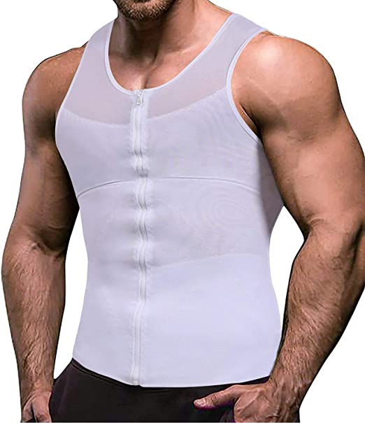 MISS MOLY Compression Shirts for Men to Hide Gynecomastia Moobs 
