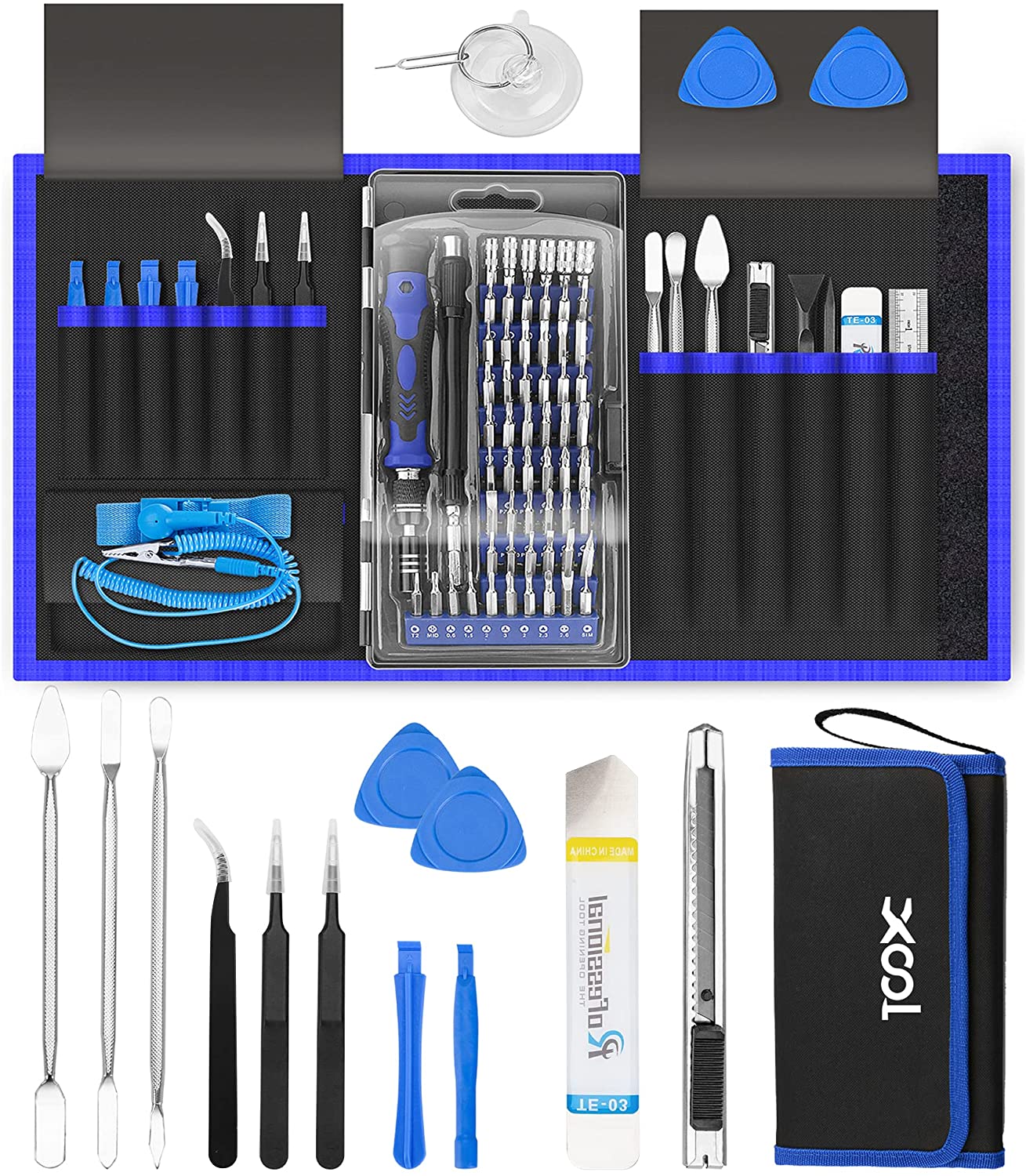 Precision Screwdriver Kit, XOOL 80 in 1 Professional Electronics Repair Tool Magnetic Driver Kit with Flexible Shaft