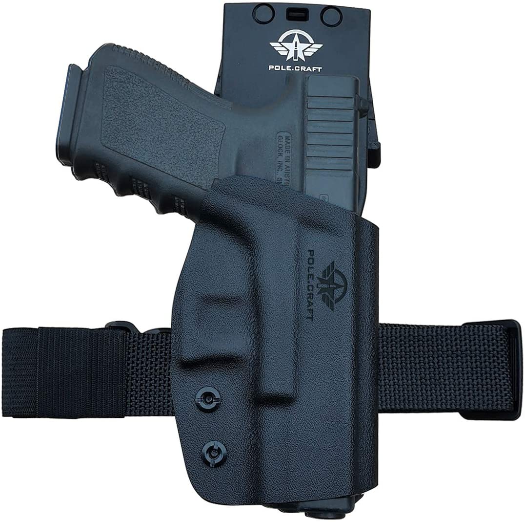 Glock 19 Holster OWB Kydex Holster For Glock 19 19x Glock 23 25 32 Glock 17 22 31 Glock 26 27 33 45 (Gen1-5) Pistol - Outside Waistband Carry 1.5-2 Inch Belt Clip