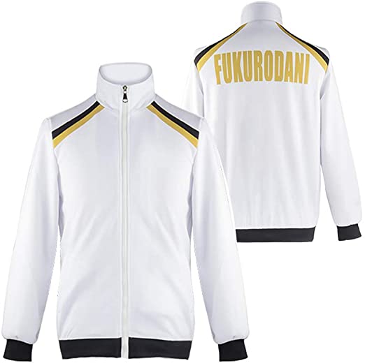 WOSHOW Fukurodani Cosplay Nekoma High School Volleyball Jacket Coat Jersey Uniform Costume for Adult Halloween