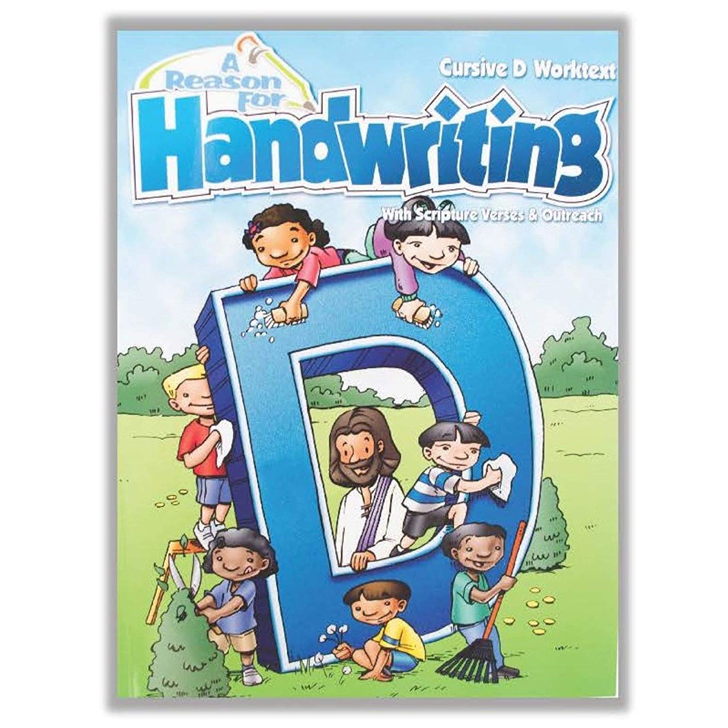 4th Grade Cursive Handwriting Workbook Level D by A Reason For - Learning Workbooks for Kids Age 8-10 - Practice Paper Books for Fourth Grader