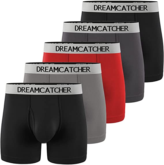 Dream Catcher Mens Underwear Boxer Briefs Cotton Boxer Briefs Underwear Men Pack Open Fly S-2XL