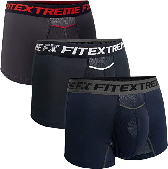 FITEXTREME 3 to 5 Pack Mens Separate Pouch Breathable Performance Boxer Briefs