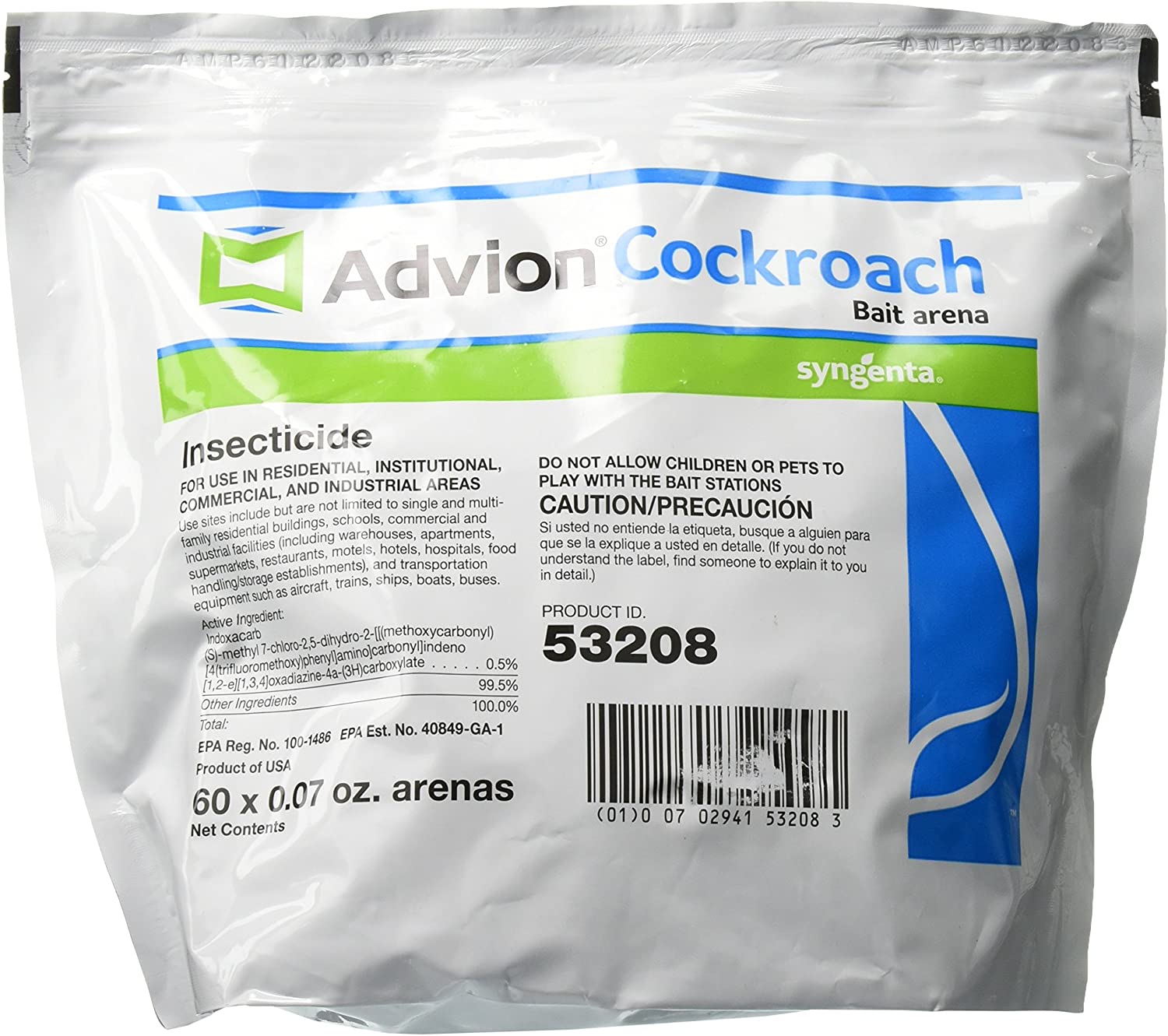 Syngenta A20378A Advion Cockroach Bait Arena Insecticide, 60Count Bag