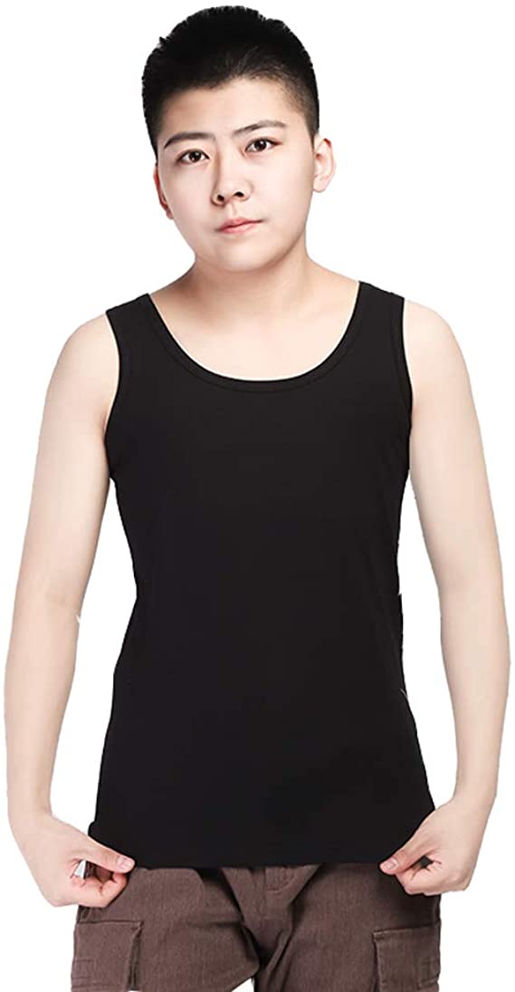 BaronHong Plus Size Chest Binder Cotton Vest Tank Tops for Tomboy Lesbian