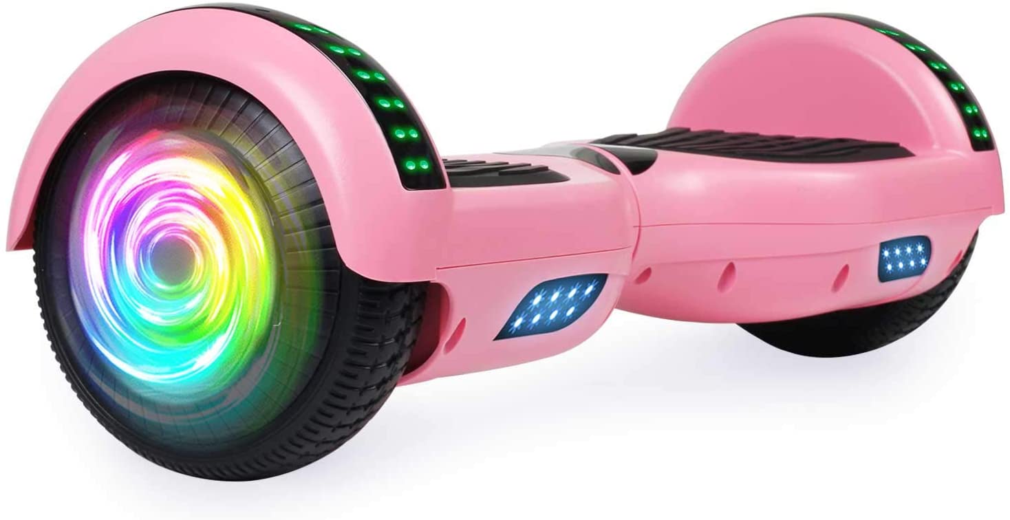 SISIGAD Hoverboard, with Bluetooth and Colorful Lights Self Balancing Scooter Smart Hoverboard for Kids Ages 6-12
