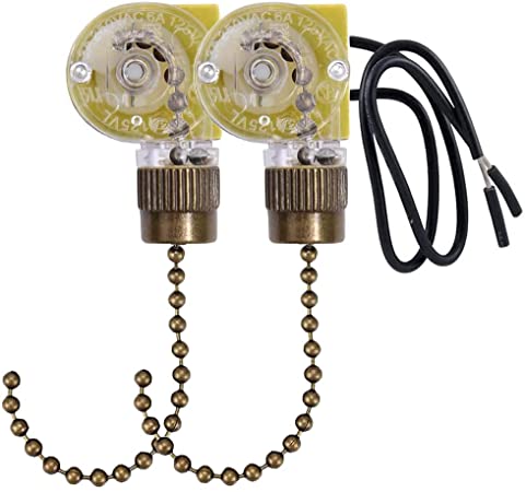 2-Pack-Dotlite-Ceiling-Fan-Switch-UL-Listed ZE-109-Ceiling-Light-Pull-Chain-Switch-Cord