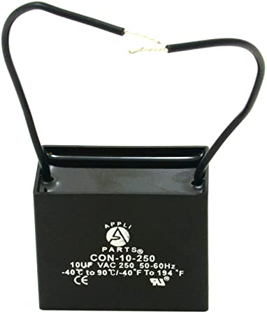 Appli-Parts-Fan-Capacitor-10-mfd-(microfarads)-uf-250-VAC-with-2-Wire-Terminal-Connections-compatible