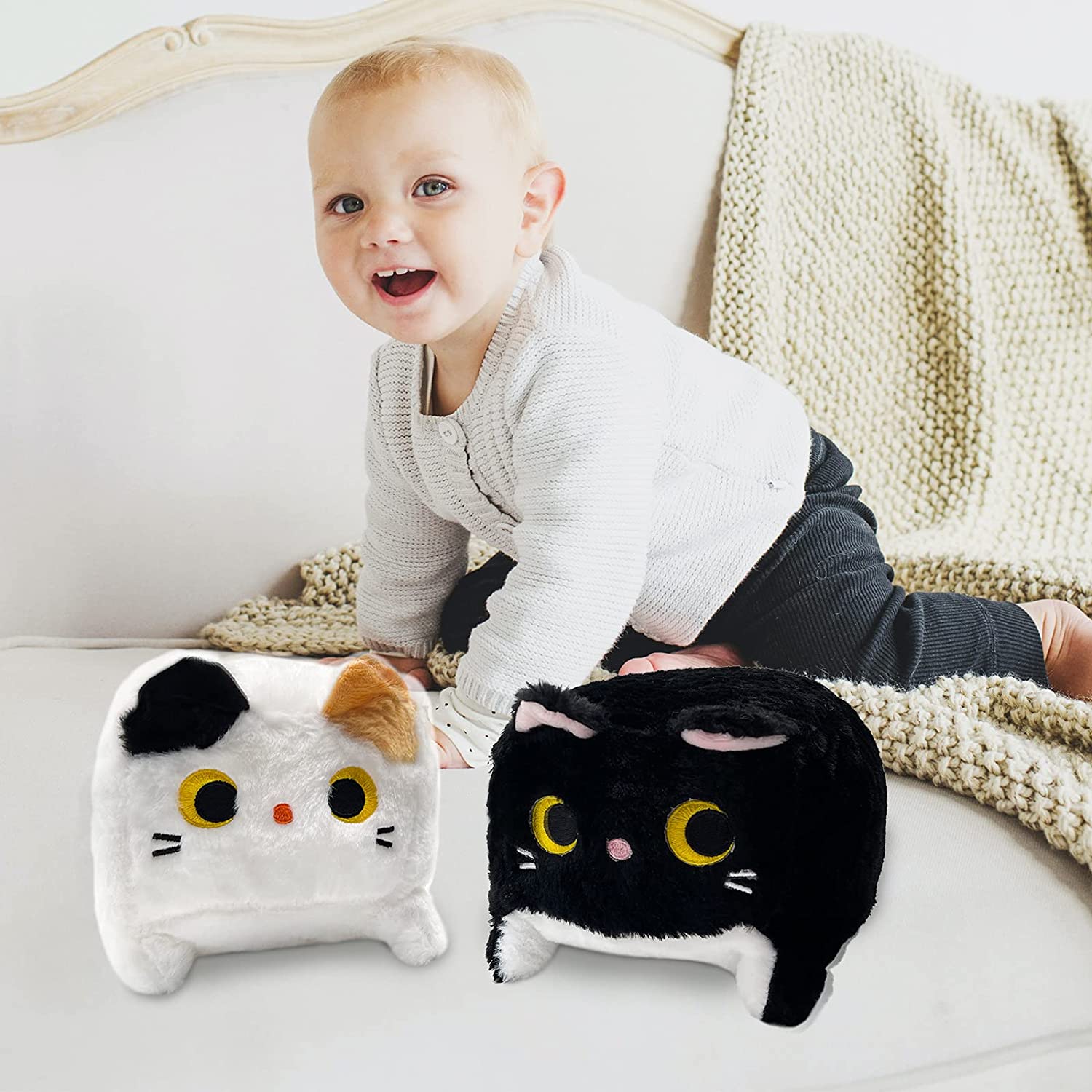 2PCS-Stuffed-Cat-Kitty-Plush-Toy-Cute-Plushies-Cat-Plushie-Stuffed-Animal-Kawaii-Boxy-Cat-Doll-Soft