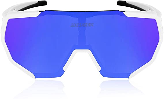 Queshark Cycling Glasses Sunglasses For Men Women 1 Polarized 2 HD Lens