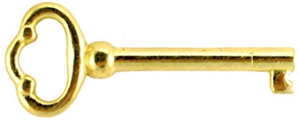 ABA KY-2 REPRODUCTION BRASS PLATED HOLLOW BARREL KEY