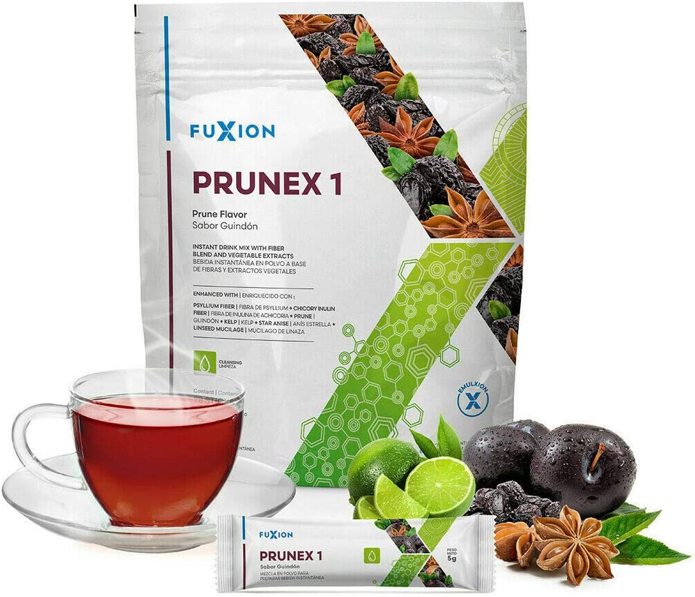 FuXion Prunex 1 Tea Instant Drink Mix - Colon Cleanse Detox for Optimal Intestinal Transit
