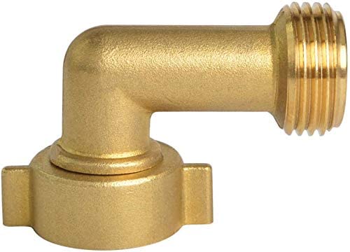 HYDRO MASTER 0711801 90 Degree Garden Hose Elbow with Lead Free Brass 3/4" FHT x 3/4" MHT