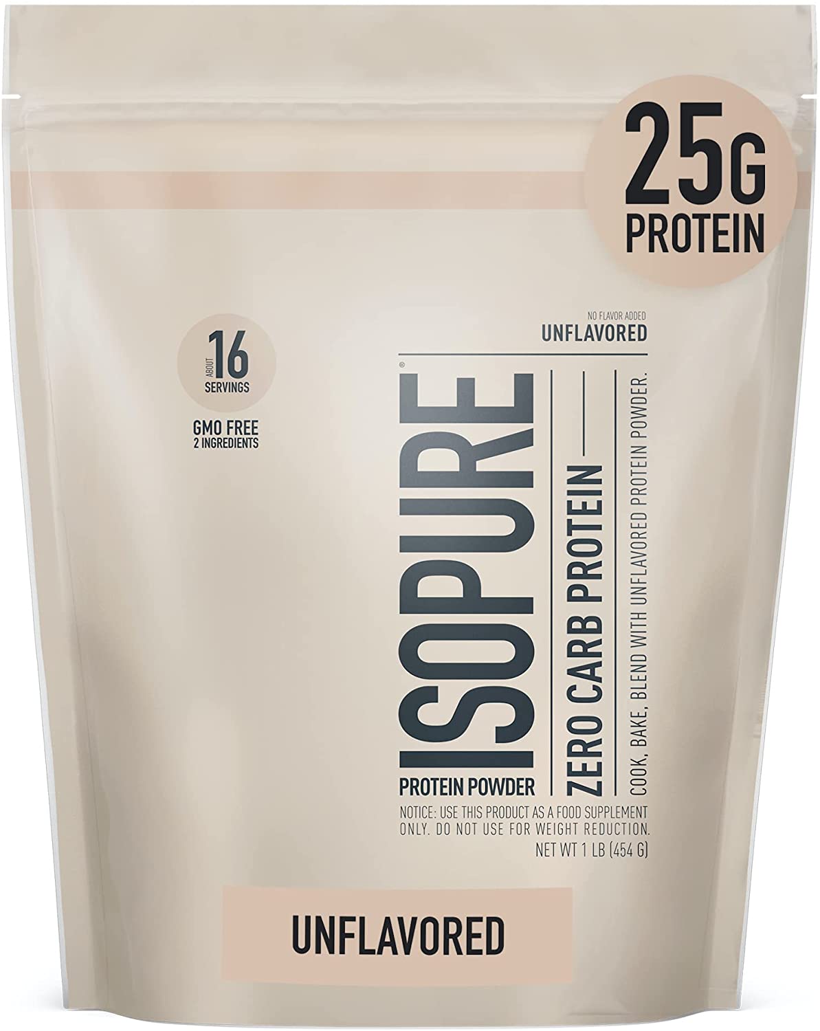 Isopure Protein Powder, Whey Protein Isolate Powder, 25g Protein, Zero Carb & Keto Friendly