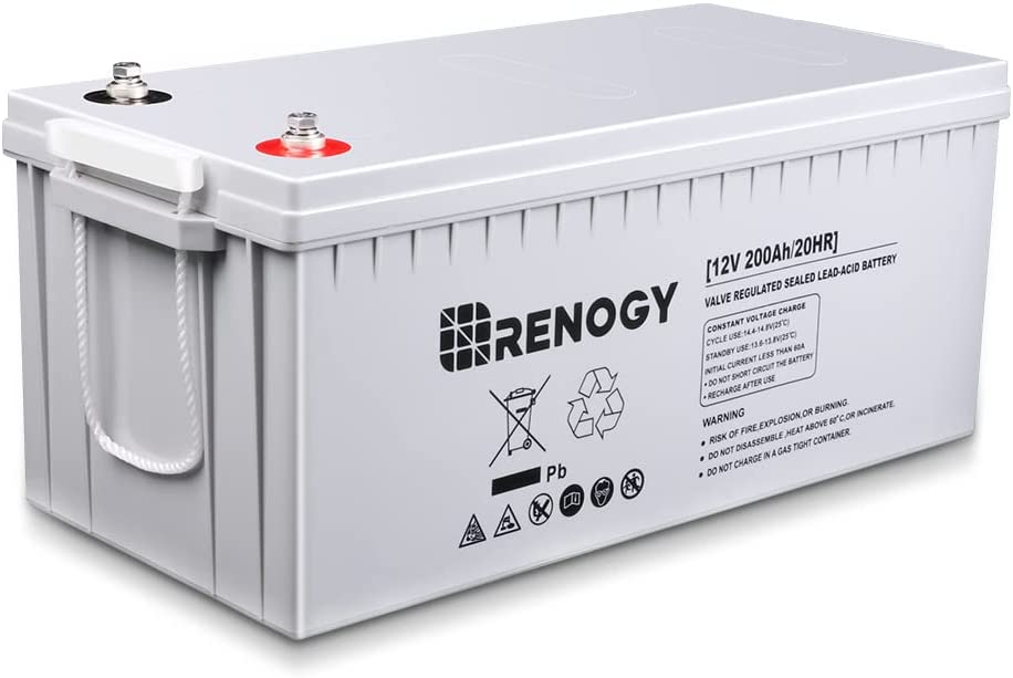 Renogy Deep Cycle AGM Battery 12 Volt 200Ah, 3% Self-Discharge Rate, 2000A Max Discharge Current
